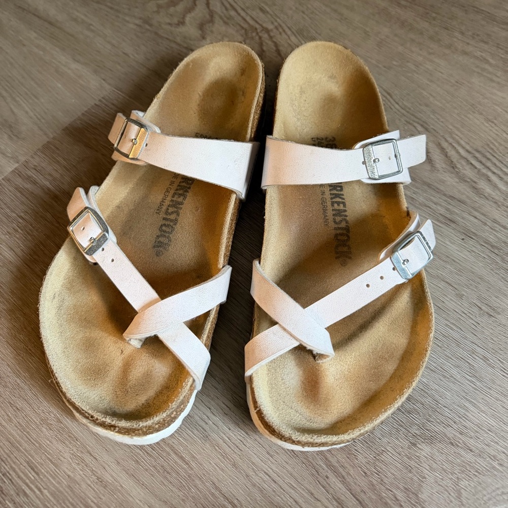 Women’s Strappy Birkenstock sandals.
